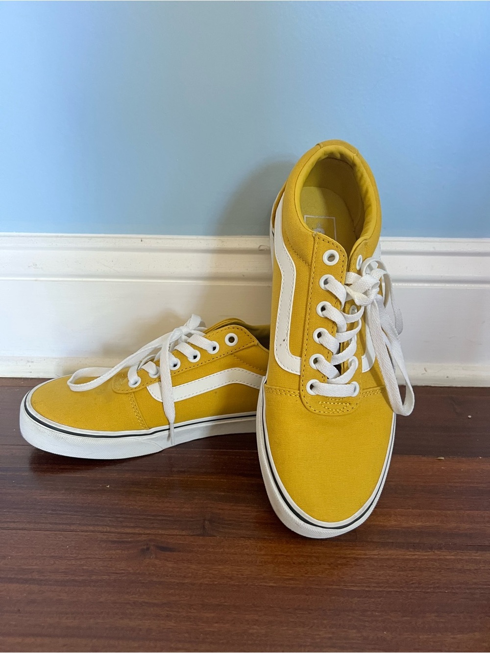Vans Yellow Canvas Old Skool Low-Top Sneakers